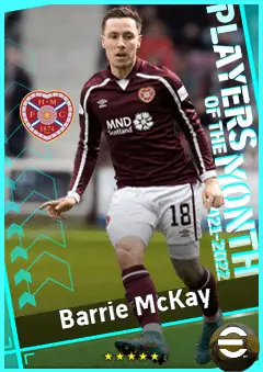 Barrie McKay eFootball 2026 player card, 81 OVR LWF