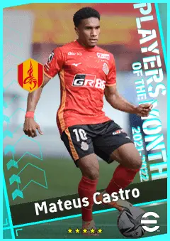 Mateus Castro eFootball 2026 player card, 85 OVR LWF