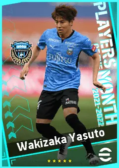 Wakizaka Yasuto eFootball 2026 player card, 82 OVR CMF