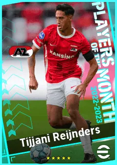 Tijjani Reijnders eFootball 2026 player card, 87 OVR CMF