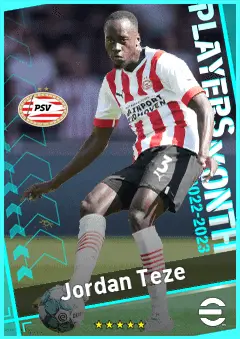 Jordan Teze eFootball 2026 player card, 90 OVR CB