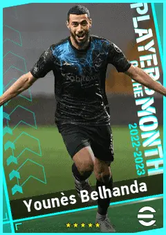 Younès Belhanda eFootball 2026 player card, 88 OVR CF