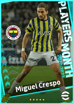 Miguel Crespo eFootball 2026 player card, 88 OVR CMF