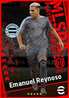 Emanuel Reynoso eFootball 2026 player card, 91 OVR AMF