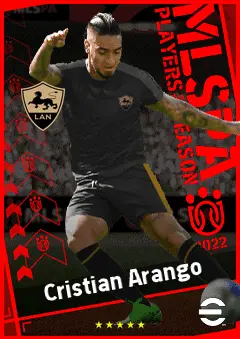 Cristian Arango eFootball 2026 player card, 91 OVR CF