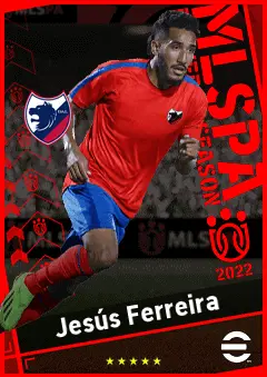 Jesús Ferreira eFootball 2026 player card, 91 OVR CF