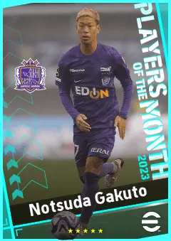 Notsuda Gakuto eFootball 2026 player card, 89 OVR DMF