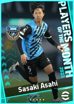 Sasaki Asahi eFootball 2026 player card, 88 OVR LB