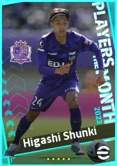 Higashi Shunki eFootball 2026 player card, 89 OVR LMF