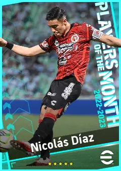 Nicolás Díaz eFootball 2026 player card, 87 OVR LB