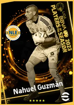 Nahuel Guzmán eFootball 2026 player card, 92 OVR GK