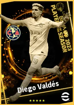 Diego Valdés eFootball 2026 player card, 92 OVR AMF