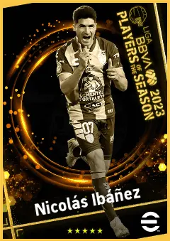 Nicolás Ibáñez eFootball 2026 player card, 92 OVR CF