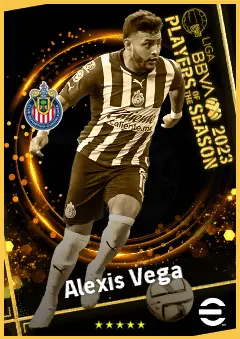 Alexis Vega eFootball 2026 player card, 92 OVR LWF