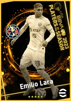 Emilio Lara eFootball 2026 player card, 90 OVR RB