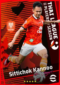 Sittichok Kannoo eFootball 2026 player card, 85 OVR LMF