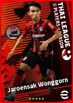 Jaroensak Wonggorn eFootball 2026 player card, 85 OVR RMF