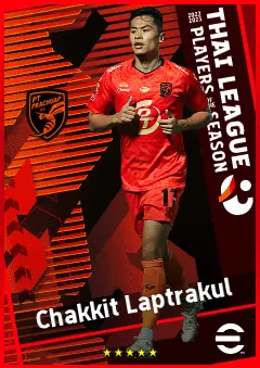 Chakkit Laptrakul eFootball 2026 player card, 81 OVR LMF