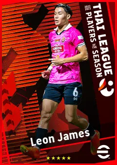 Leon James eFootball 2026 player card, 80 OVR DMF