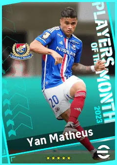 Yan Matheus eFootball 2026 player card, 90 OVR RWF