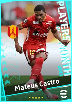Mateus Castro eFootball 2026 player card, 90 OVR RWF