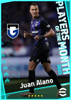 Juan Alano eFootball 2026 player card, 89 OVR RWF