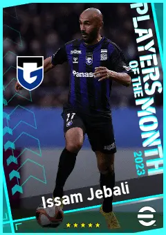 Issam Jebali eFootball 2026 player card, 88 OVR CF
