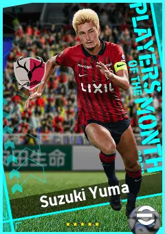 Suzuki Yuma eFootball 2026 player card, 90 OVR CF