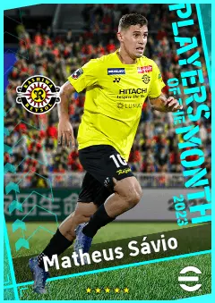 Matheus Sávio eFootball 2026 player card, 90 OVR LMF