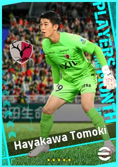 Hayakawa Tomoki eFootball 2026 player card, 90 OVR GK