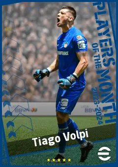 Tiago Volpi eFootball 2026 player card, 91 OVR GK