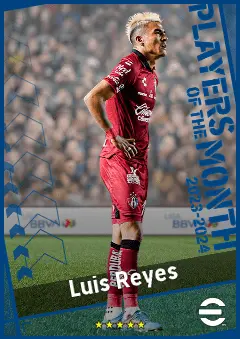 Luis Reyes eFootball 2026 player card, 90 OVR LB