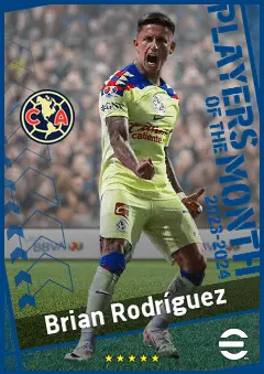 Brian Rodríguez eFootball 2026 player card, 91 OVR LWF