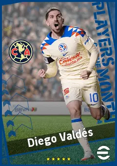 Diego Valdés eFootball 2026 player card, 92 OVR AMF