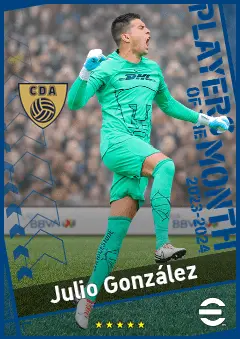 Julio González eFootball 2026 player card, 89 OVR GK