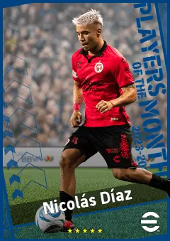 Nicolás Díaz eFootball 2026 player card, 91 OVR CB