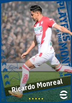 Ricardo Monreal eFootball 2026 player card, 89 OVR CF