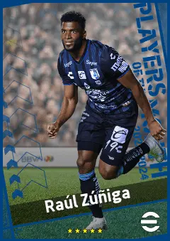 Raúl Zúñiga eFootball 2026 player card, 88 OVR CF
