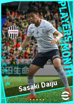 Sasaki Daiju eFootball 2026 player card, 90 OVR AMF
