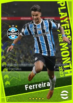 Ferreira eFootball 2026 player card, 91 OVR LWF