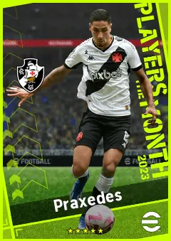 Praxedes eFootball 2026 player card, 90 OVR CMF