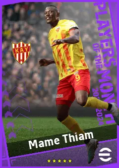 Mame Thiam eFootball 2026 player card, 90 OVR CF