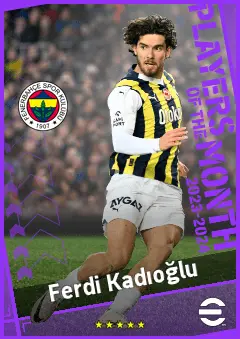 Ferdi Kadıoğlu eFootball 2026 player card, 92 OVR LB