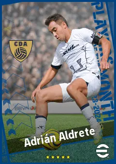 Adrián Aldrete eFootball 2026 player card, 89 OVR LB