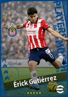 Érick Gutiérrez eFootball 2026 player card, 90 OVR DMF
