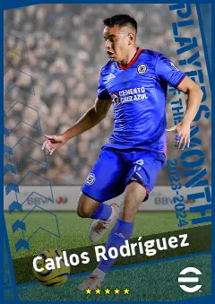 Carlos Rodríguez eFootball 2026 player card, 92 OVR CMF