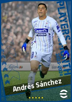 Andrés Sánchez eFootball 2026 player card, 88 OVR GK
