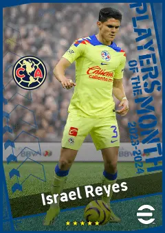Israel Reyes eFootball 2026 player card, 91 OVR CB