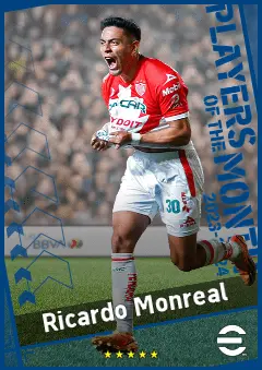 Ricardo Monreal eFootball 2026 player card, 89 OVR CF