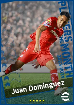 Juan Domínguez eFootball 2026 player card, 90 OVR RMF